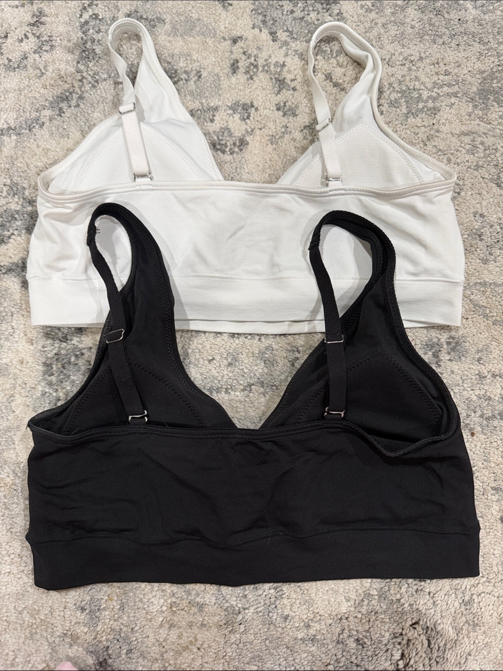 Jockey V-Neck Bralette Duo - Black & White - Picture 2 of 3